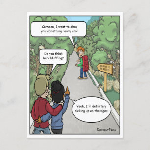 Cartão Postal Cartão-postal engraçado Bluffing