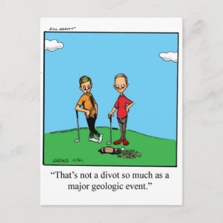 Cartão Postal Cartão-postal engraçado de golfe