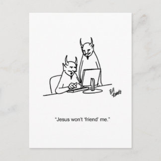 Cartão Postal Cartão-postal engraçado de humor nas redes sociais