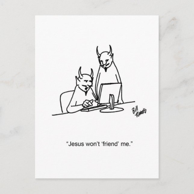 Cartão Postal Cartão-postal engraçado de humor nas redes sociais (Frente)