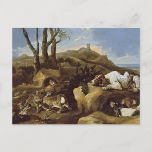 Cartão Postal Cartão-postal: Espanhóis a Estalar Coelhos nas Dun