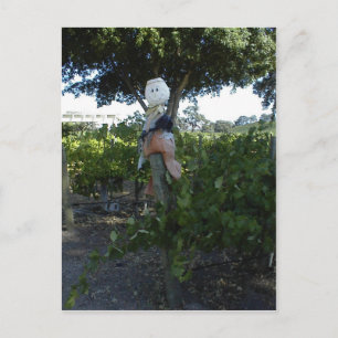 Cartão Postal Cartão-postal, espantalho em Peachy Canyon Winery