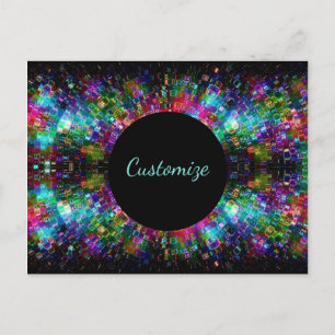 Cartão Postal Cartão-postal Espiral em Vidro Quebrado