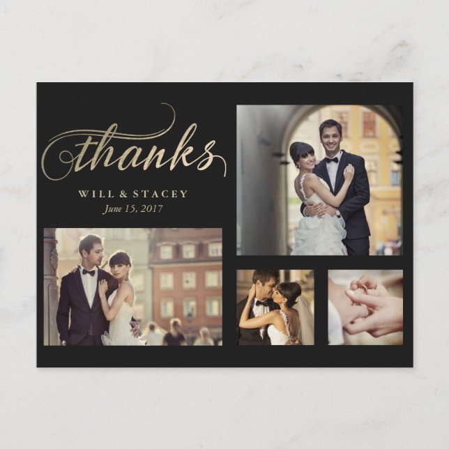 Cartão Postal Cartão-postal eterno Obrigado (Frente)