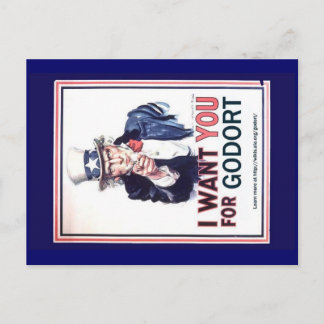 Cartão Postal Cartão-postal - Eu quero você para o GODORT