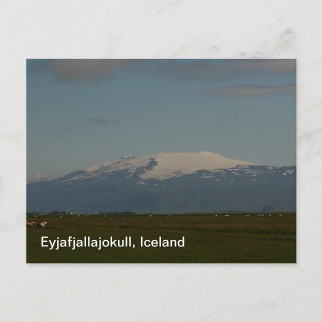 Cartão Postal Cartão-postal Eyjafjallajokull Islândia (Frente)