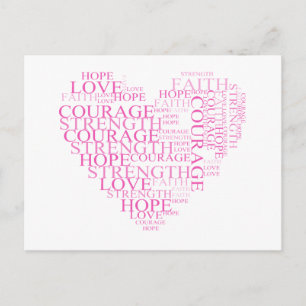 Cartão Postal Cartão-postal Faith Hope Heart