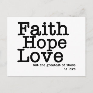 Cartão Postal Cartão-postal Faith Hope Love