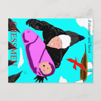 Cartão Postal Cartão-postal Falconer e Sersi