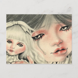 Cartão Postal Cartão-postal falso Doll Sad
