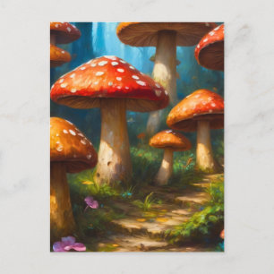 Cartão Postal Cartão-postal Fantasy Mushrom