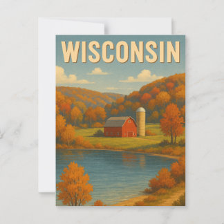 Cartão Postal Cartão-postal Fazenda de Wisconsin