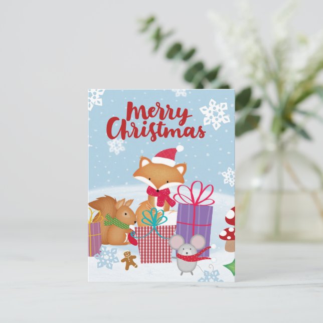 Cartão Postal Cartão-postal Feliz de Natal (Em pé/Frente)