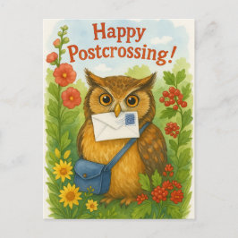 Cartão Postal Cartão-postal Feliz de posto Owl Mail Bird