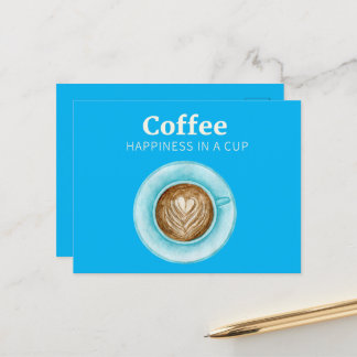 Cartão Postal Cartão-postal Feliz do Café
