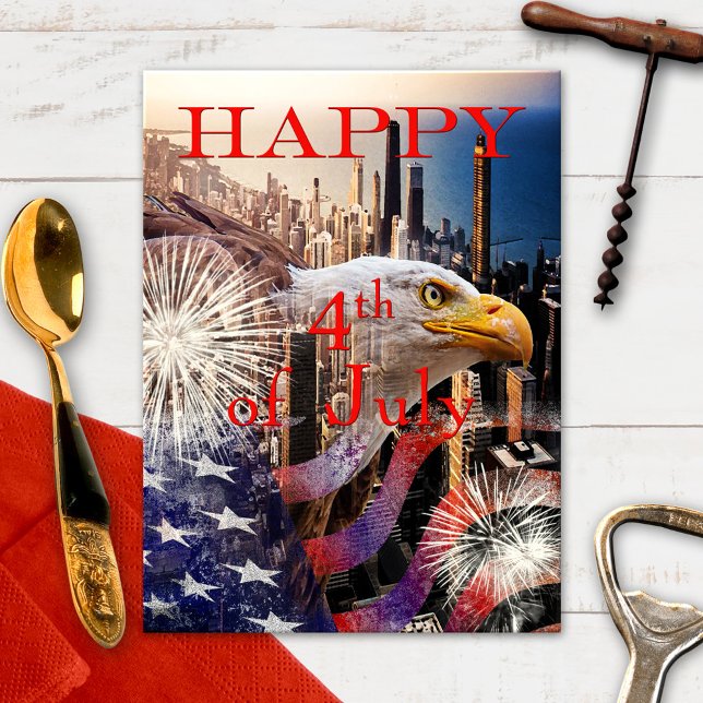 Cartão Postal Cartão-postal feliz em 4 de julho (Criador carregado)