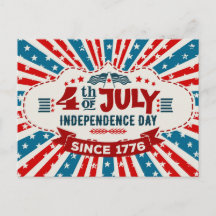 Cartão-postal feliz em 4 de julho