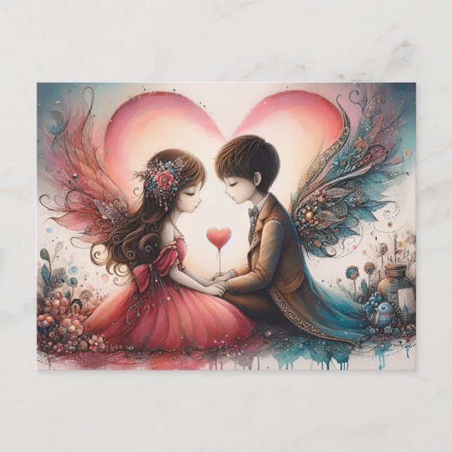 Cartão Postal Cartão-postal Feliz para o Dia dos Namorados (Frente)