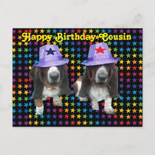 Cartão Postal Cartão-postal Feliz Primo Aniversário Estrelas de 