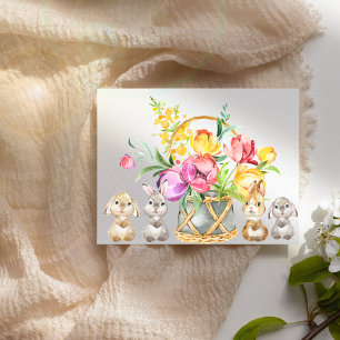 Cartão Postal Cartão-postal Felz pascoa Bunny