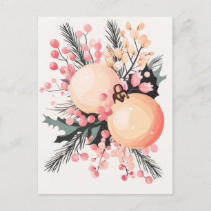 Cartão Postal Cartão-postal Festivo e elegante para o Natal