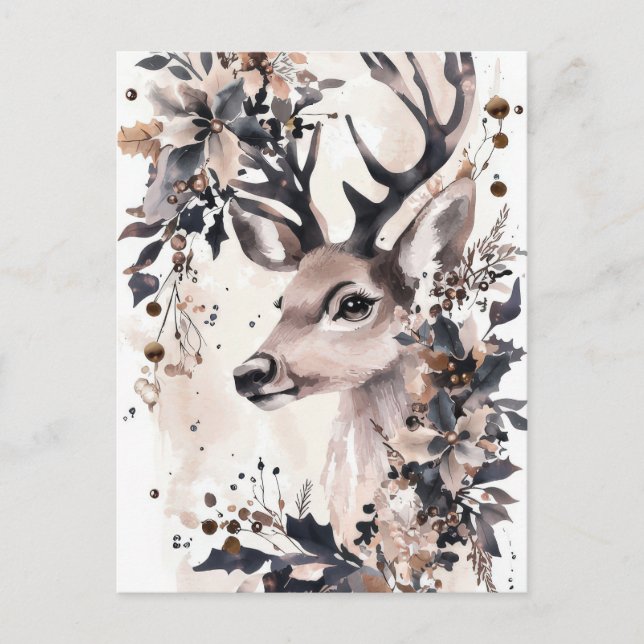 Cartão Postal Cartão-postal Festivo e elegante para o Natal (Frente)