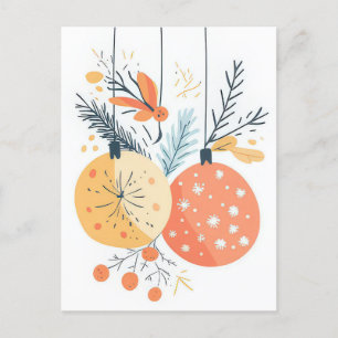 Cartão Postal Cartão-postal Festivo e elegante para o Natal
