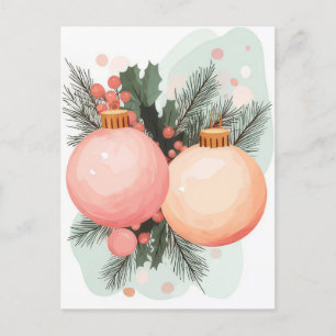 Cartão Postal Cartão-postal Festivo e elegante para o Natal