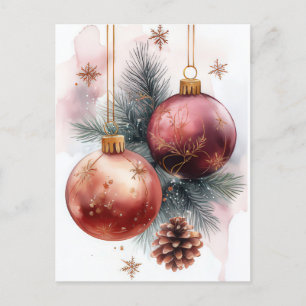 Cartão Postal Cartão-postal Festivo e elegante para o Natal