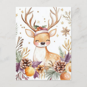 Cartão Postal Cartão-postal Festivo e elegante para o Natal