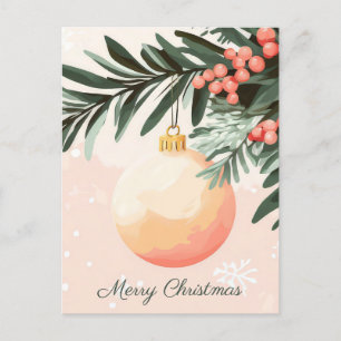 Cartão Postal Cartão-postal Festivo e elegante para o Natal