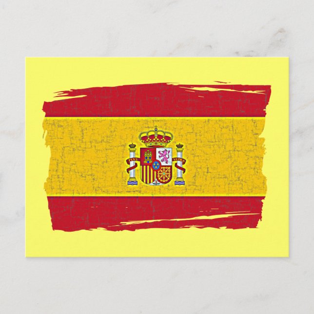 Cartão Postal Cartão-postal FLAG de espanha (Frente)