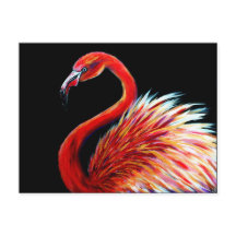 Cartão-postal Flamingo Art