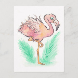 Cartão Postal Cartão-postal Flamingo Frazzled
