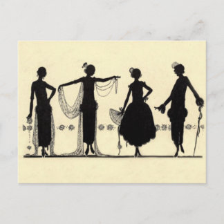 Cartão Postal Cartão-postal Flapper Fashion de 1920