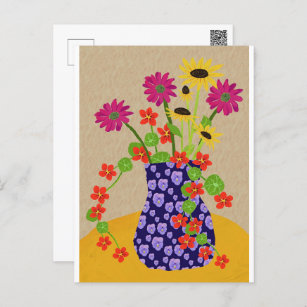 Cartão Postal Cartão-postal floral