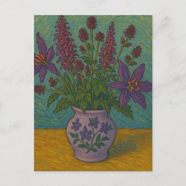 Cartão Postal Cartão-postal floral (Frente)