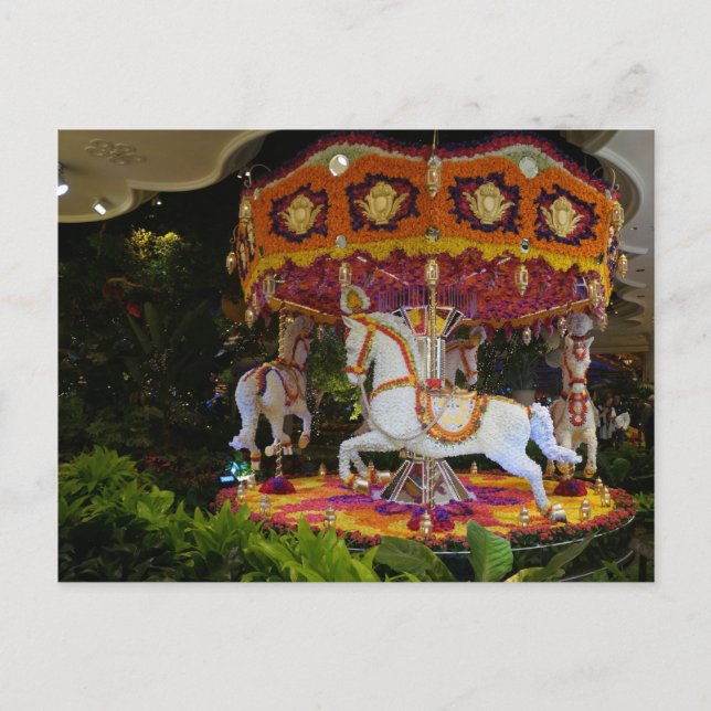 Cartão Postal Cartão-postal Floral Carousel Wynn Las Vegas (Frente)