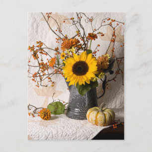 Cartão Postal Cartão-postal Floral de outono 4663