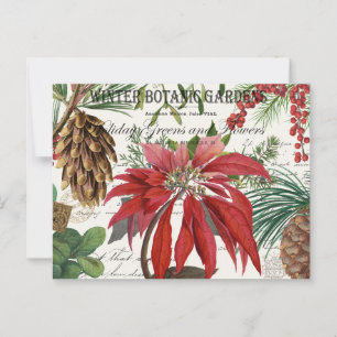 Cartão Postal Cartão-postal floral do jardim de inverno tradici
