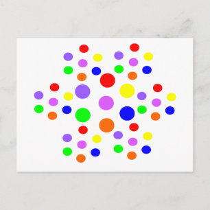 Cartão Postal Cartão-postal Floral Rainbow Spots