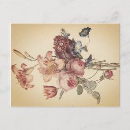 Cartão Postal Cartão-postal Floral Vintage
