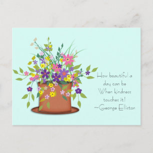 Cartão Postal Cartão-postal Flores e Bondade