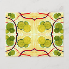 Cartão Postal Cartão-postal Flutuante de Creme Verde