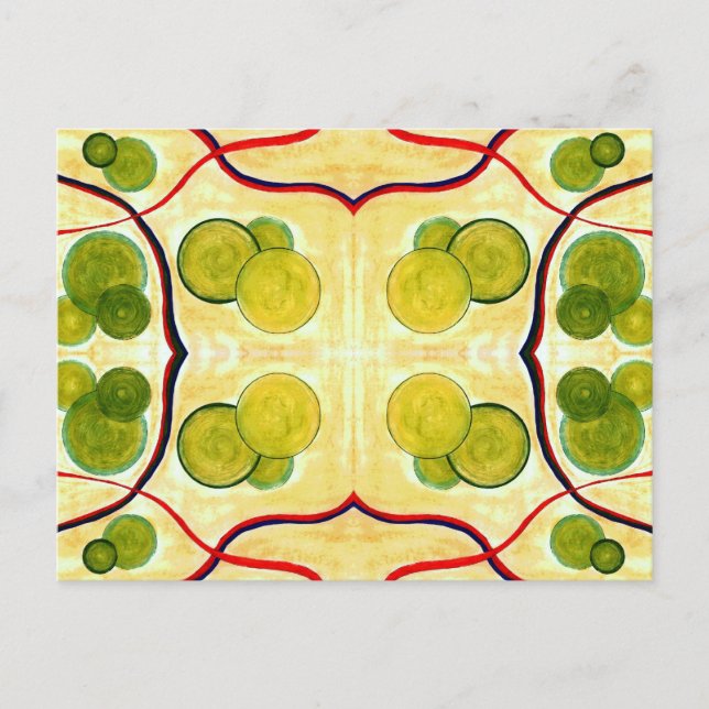 Cartão Postal Cartão-postal Flutuante de Creme Verde (Frente)