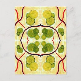 Cartão Postal Cartão-postal Flutuante de Creme Verde