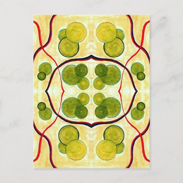 Cartão Postal Cartão-postal Flutuante de Creme Verde (Frente)