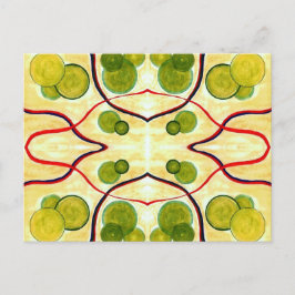 Cartão Postal Cartão-postal Flutuante de Creme Verde