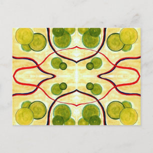 Cartão Postal Cartão-postal Flutuante de Creme Verde
