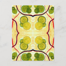 Cartão Postal Cartão-postal Flutuante de Creme Verde